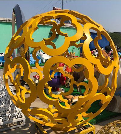 不锈钢金属户外创意镂空圆环雕塑 圆环雕塑厂家步行街厂商市场