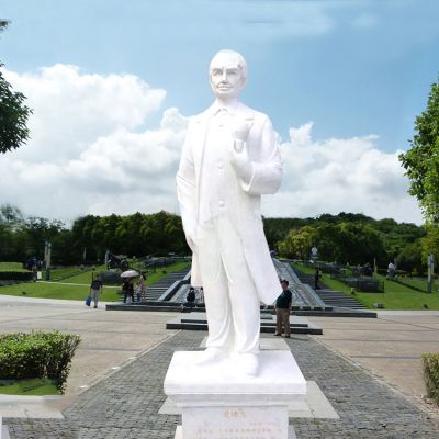 青石石雕景观西方人物爱迪生雕塑 爱迪生雕塑照片厂家鸡蛋图像