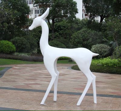 小区公园摆放抽象玻璃钢景观鹿小品雕塑 景观雕塑市场泡沫文案设计图