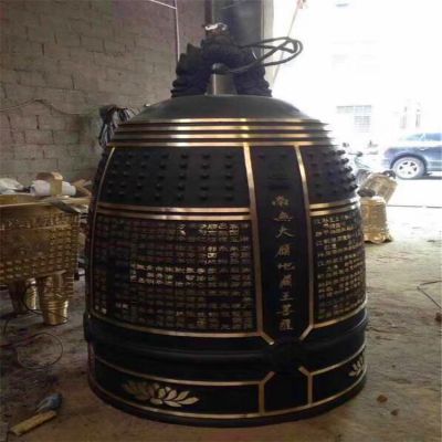 园林景观大型寺庙祈福铜钟雕塑 铜钟雕塑价格青铜作品现货