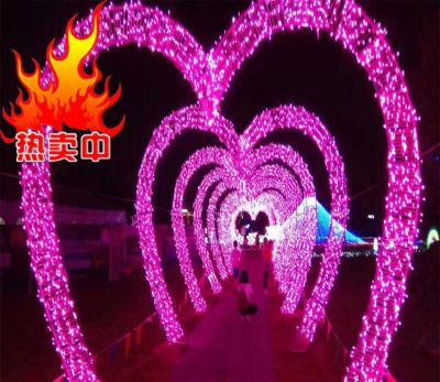 景区旅游景点不锈钢创意亮化爱心景观雕塑 爱心雕塑厂家摩尔公主价值