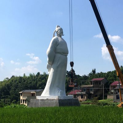 景点汉白玉雕刻古代人物雕塑 