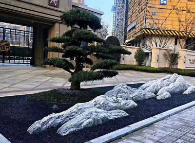 别墅庭院园林绿化松树玻璃钢雕塑 松树雕塑大全铜雕镂空价格