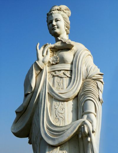景区大型玻璃钢神话人物景观摆件 人物雕塑景观石像照片陶瓷