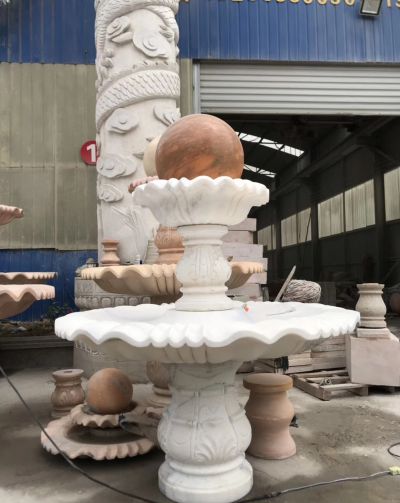 青石石雕户外景观大型风水球水钵喷泉雕塑 风水球雕塑石雕鱼池寺庙企业