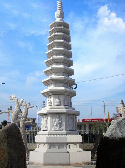青石石雕景观多层佛塔雕塑 佛塔雕塑大全寓意南和意思