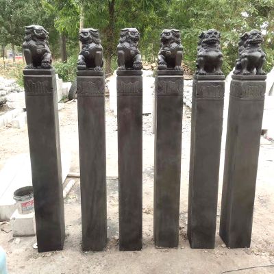 户外庭院镇宅辟邪青石栓马柱雕塑 栓马柱雕塑马柱摆件石雕厂星子