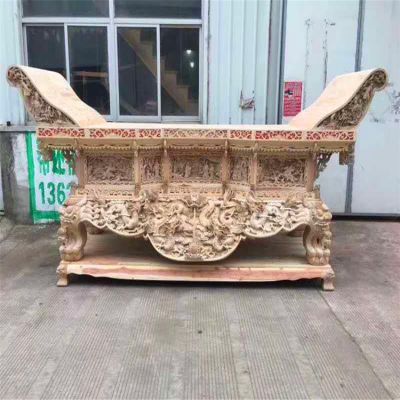 大型原色香樟木木雕园林寺院摆放供桌 供桌雕塑图片供案价格青石