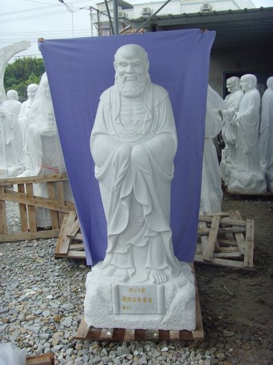 庙宇汉白玉石雕十八罗汉雕塑 罗汉雕塑寺庙石刻头像活佛