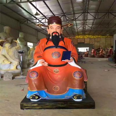 大型寺庙供奉神佛菩萨玻璃钢财神雕塑 财神雕塑价格红色雕像简介