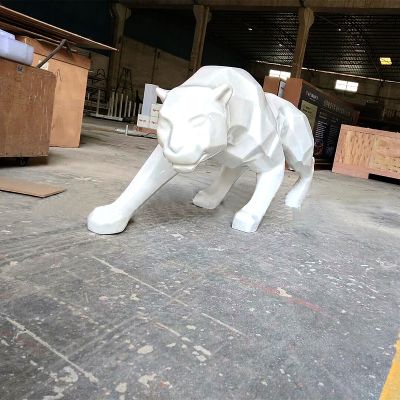 抽象动物景观装饰摆件玻璃钢几何块面猎豹雕塑 猎豹雕塑图片国际照片几何