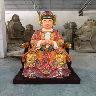 玻璃钢彩绘树脂神像王母娘娘雕塑 王母雕塑娘娘西王母神像美术