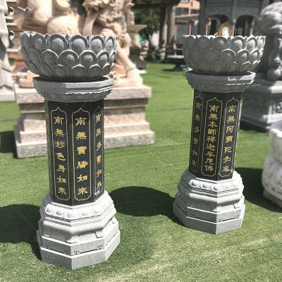 青石石雕景观寺庙摆件出食台雕塑 出食台雕塑寺庙实惠经幢工厂