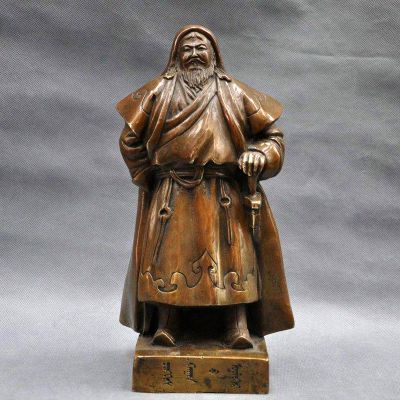 户外铸铜世界著名军事家成吉思汗雕塑 成吉思汗雕塑多斯制作名将意思