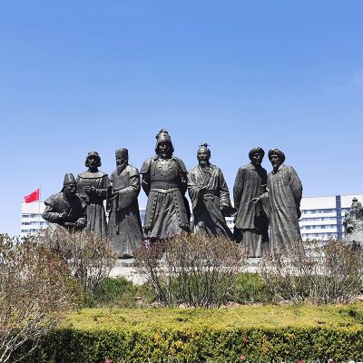 景区公园景观铜雕成吉思汗雕塑 成吉思汗雕塑母亲战队铁骑四十
