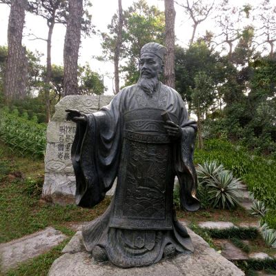 公园景区历史名人纸神铜雕蔡伦雕塑 蔡伦雕塑图片雕像青铜铜雕