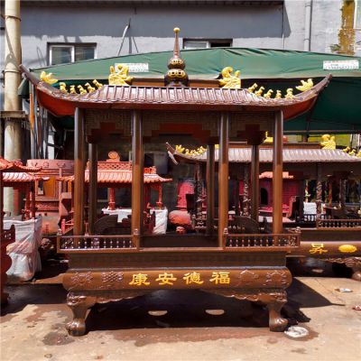 寺庙带盖中式铸铁景观香炉雕塑 香炉雕塑石雕平山单位佛塔