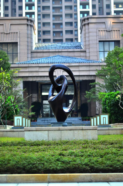 小区不锈钢仿铜个性景观雕塑 景观雕塑不锈钢门口欧式水景