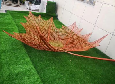 园林景观不锈钢抽象植物景观树叶雕塑 树叶雕塑不锈钢学校动物模型