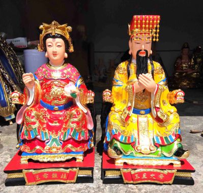景区寺庙玻璃钢大型佛像王母娘娘和玉皇大帝雕塑 玉皇大帝雕塑图片塑像玉石雕像