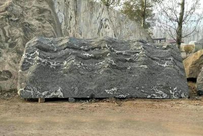 深色大理石自然景观石