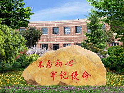学校草地刻字标识黄蜡石 标志雕塑图片国家主题素材