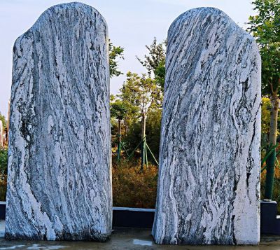村口摆放天然刻字雪浪石 雪浪石雕塑石材范围参数规格